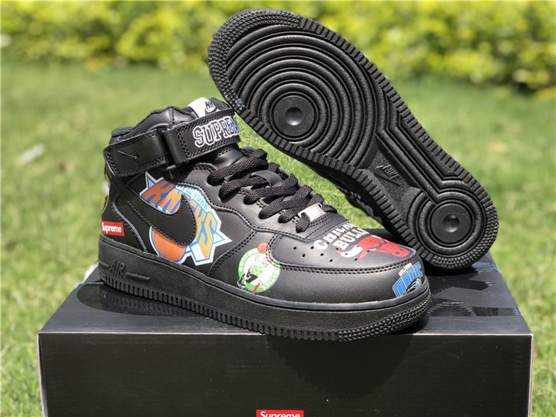 Authentic Nike Air Force X Supreme X NBA Black